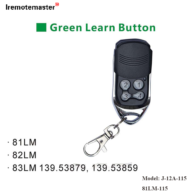 Pre 81LM 82LM 83LM Green Learn Button Diaľkový otvárač garážových brán 390 MHz